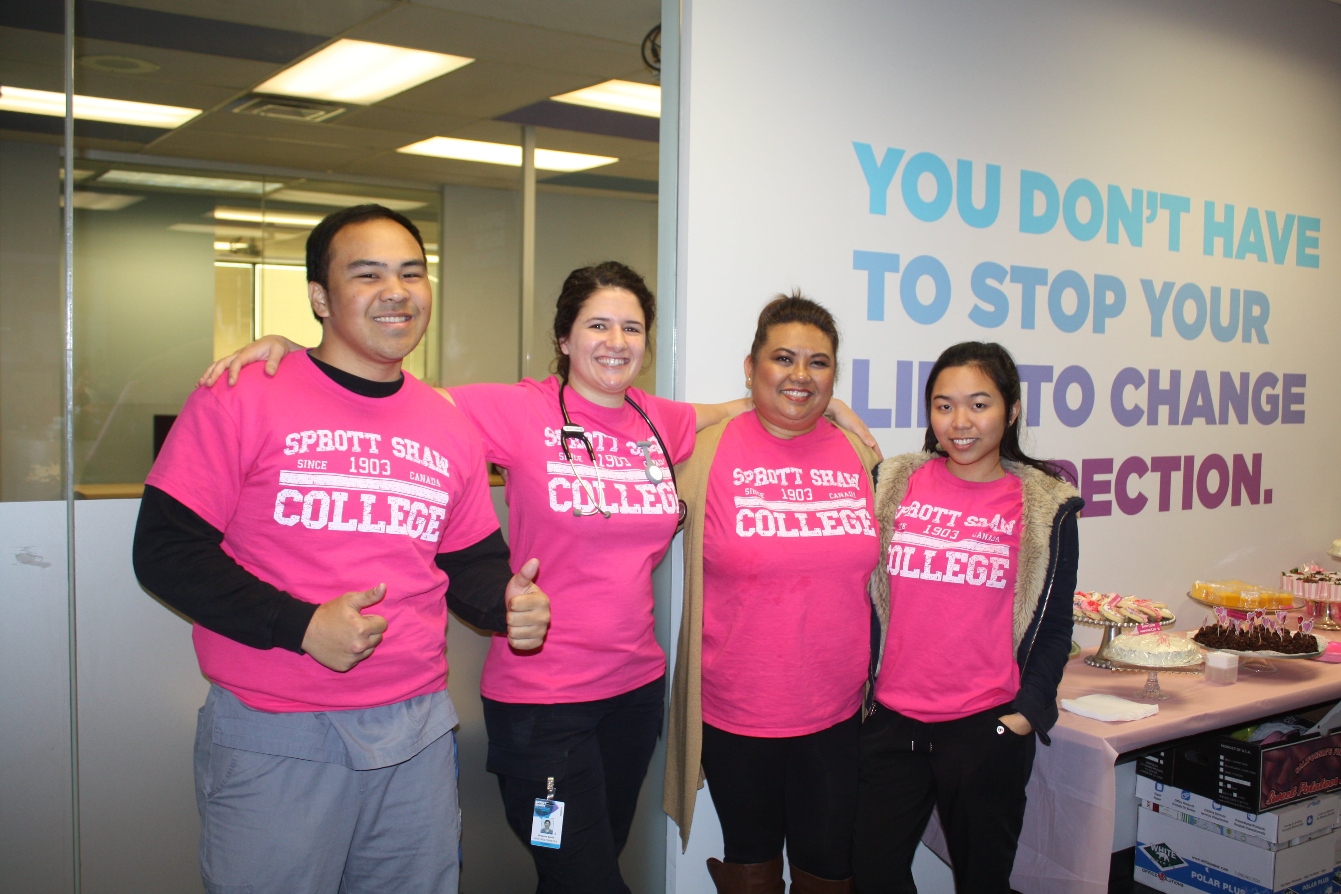sprott shaw college new westminster campus anti bullying pink shirt day