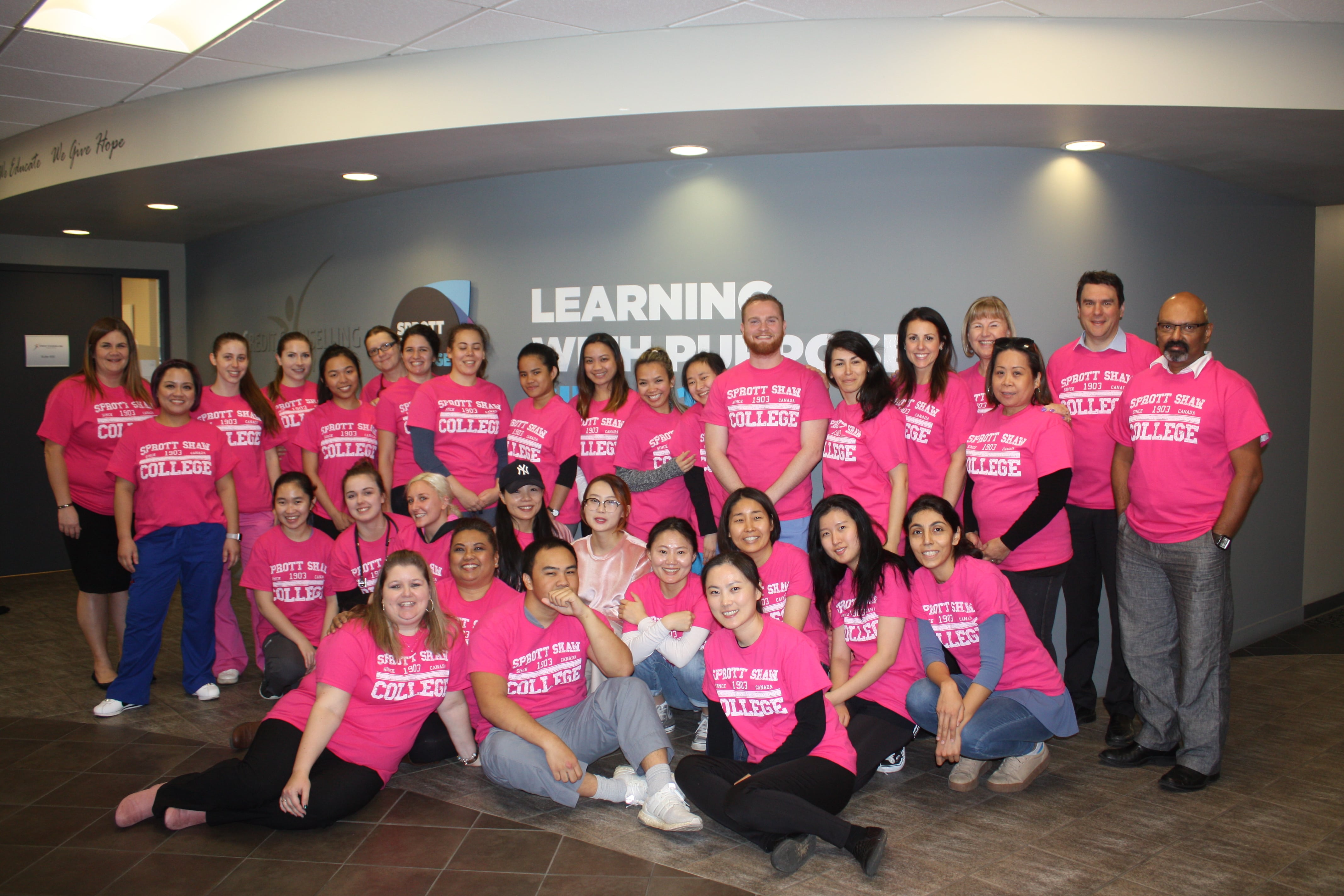 sprott shaw college new westminster campus anti bullying pink shirt day