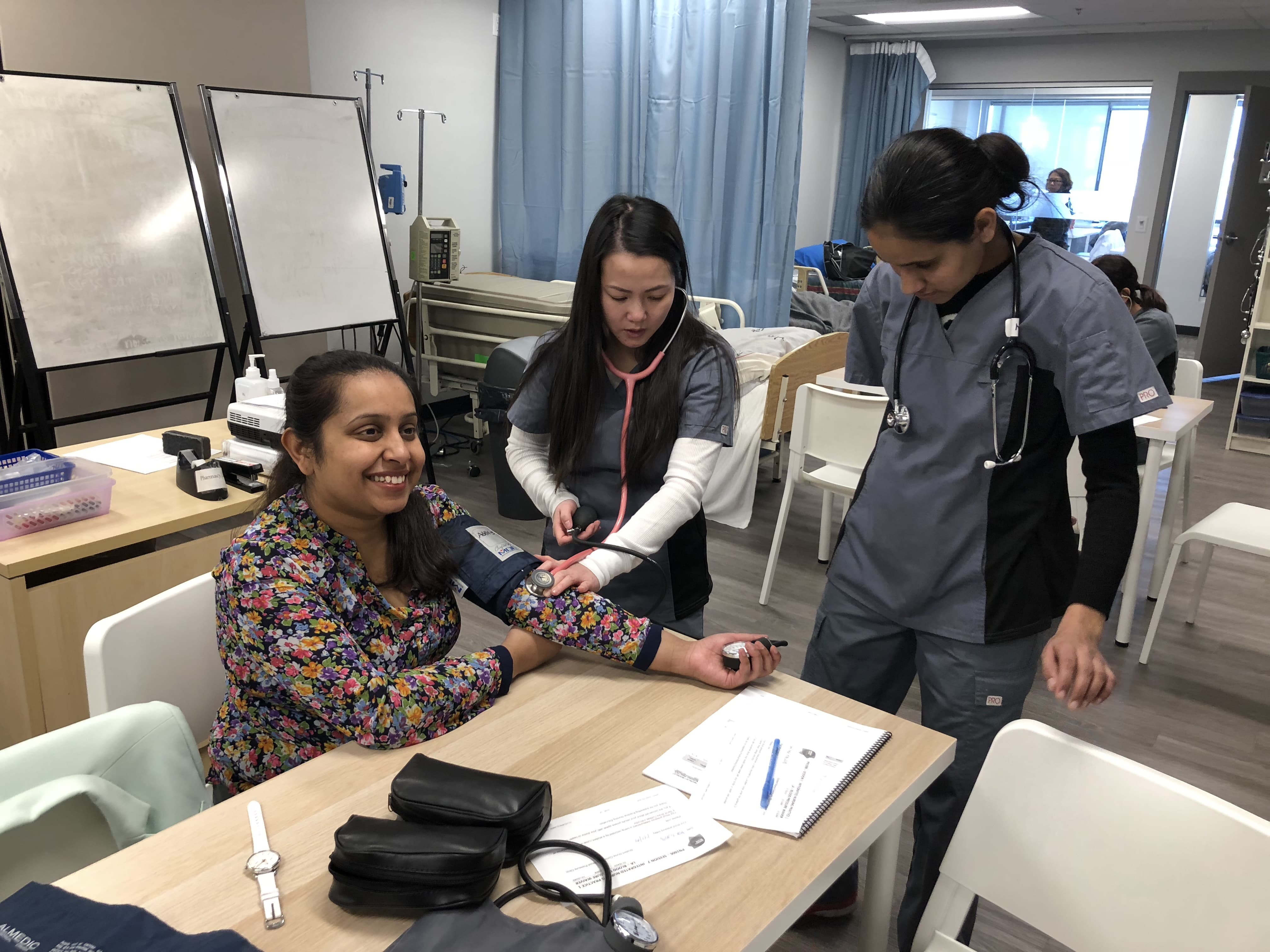 sprott shaw college east vancouver campus in the practical nursing lab