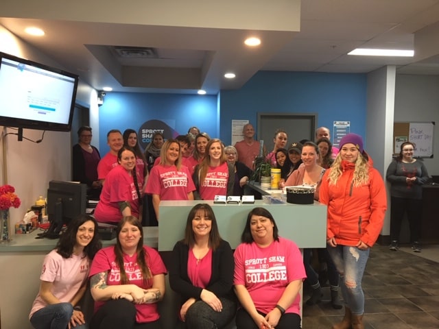sprott shaw college kamloops campus anti bullying pink shirt day